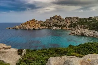 sea bay with rocks