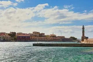 ancient harbour with tower