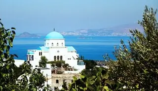 view to a domed building