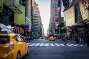 driving in a hire car in new york usa